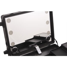 Heat Resistant Trolley Makeup Case With Lights And Mirror For Outdoor