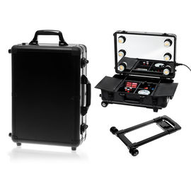 Aluminum Frame Cosmetic Beauty Case With Mirror And Light Easy To Move