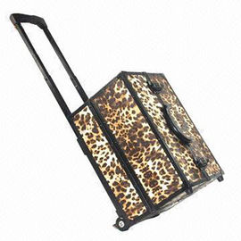 Durable Professional Makeup Artist Trolley Case For Cosmetics / Watches / Tools Storage