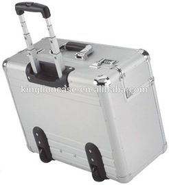 Aluminium Skinned Business Pilot Case 17" Laptop compartment with wheels KL-TC152