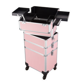 Large Capacity Makeup Trolley Case Fashion Style With Ergonomic Handles