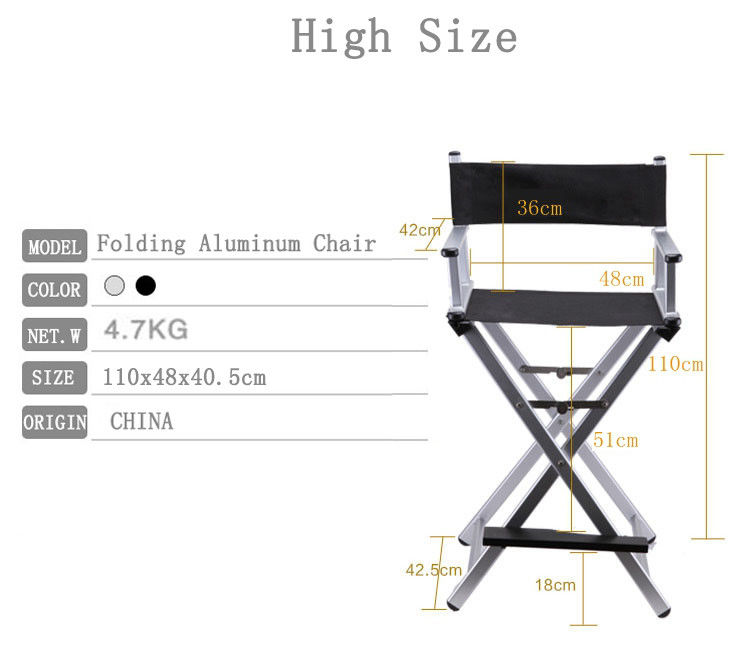 Foldable Professional Makeup Artist Chair , Lightweight Makeup Chair