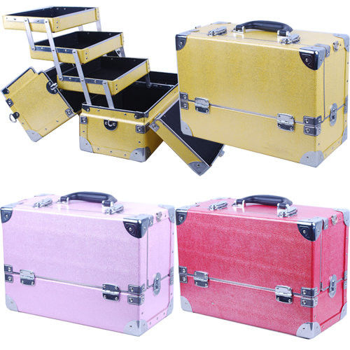 Multi Color Aluminium Makeup Case , Stylist Train Case Easy To Move