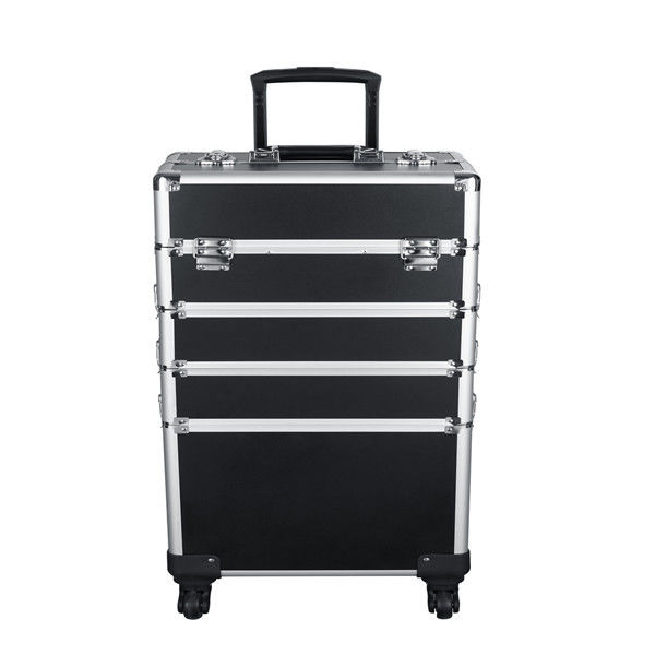 Portable Makeup Trolley Case , Makeup Organizer Trolley For Cosmetics Storage